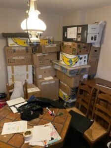 Caisses cartons déménagement Ferremans Liège Belgique vers Espagne expatriation Costa Blanca